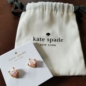 Kate Spade Pale Pink Glitter Stud Earrings